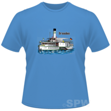  Kid´s Shirt with a Dresden Steam Boat on an azure shirt